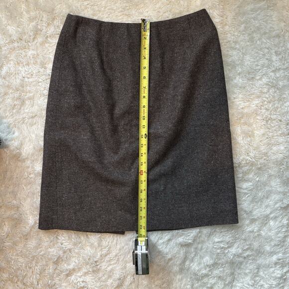 Pendleton Women's Charcoal Wool & Silk Knee Length Pencil Skirt sz 8 Made In USA - Picture 1 of 6